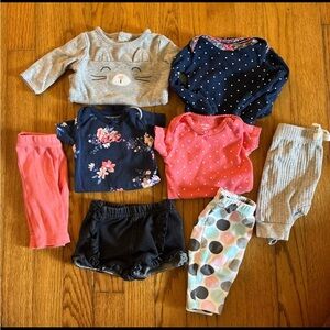 Lot of newborn baby girl clothes